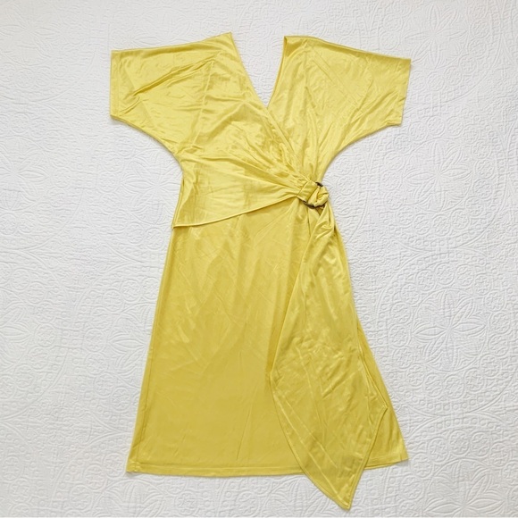 RAREš„ Dianeā Von Furstenberg DVF Nagami Silk Midi Dress, Dijon - Picture 1 of 8